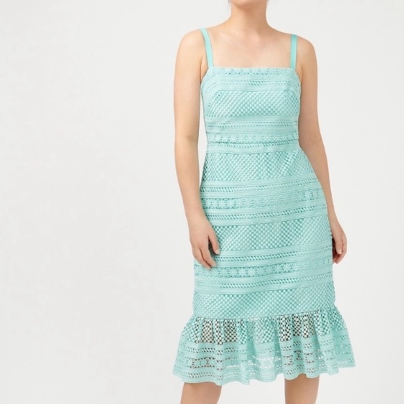 J. Crew Dresses & Skirts - J. Crew Geometric Lace Midi Dress